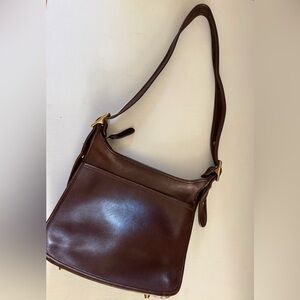 Vintage Coach Bag Mahogany Glove Leather Legacy Zip Purse Shoulder Crossbody
